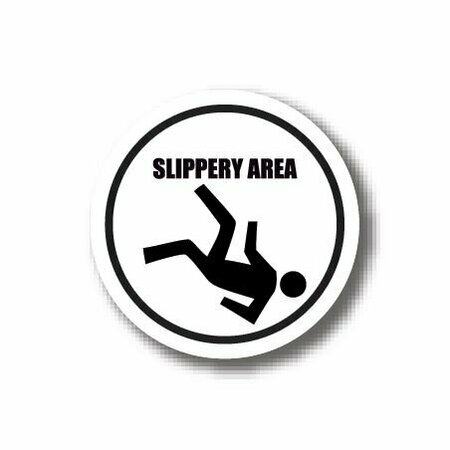 ERGOMAT 20in CIRCLE SIGNS - Slippery Area Pedestrian DSV-SIGN 400 #3018 -UEN